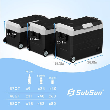 35L/37QT Portable Car Compressor Refrigerator 12 Volt with APP control