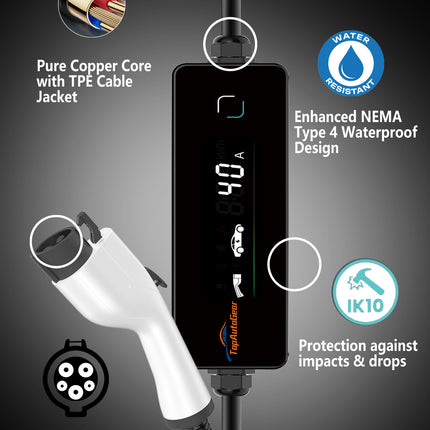 Level 2 EV Charger for J1772 Electric Cars 40Amp 240V