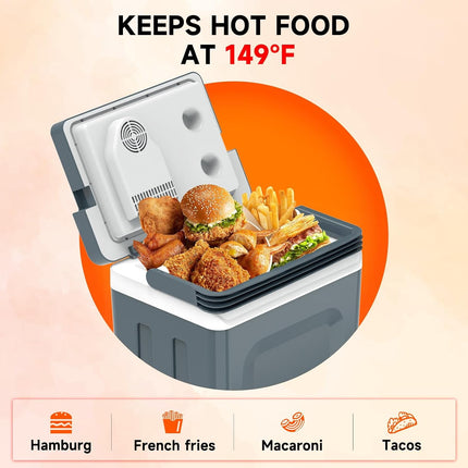 TopAutoGear 30L/31QT Portable Electric Cooler Grey