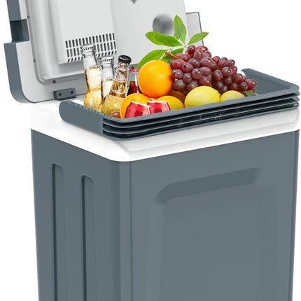 TopAutoGear 30L/31QT Portable Electric Cooler Grey