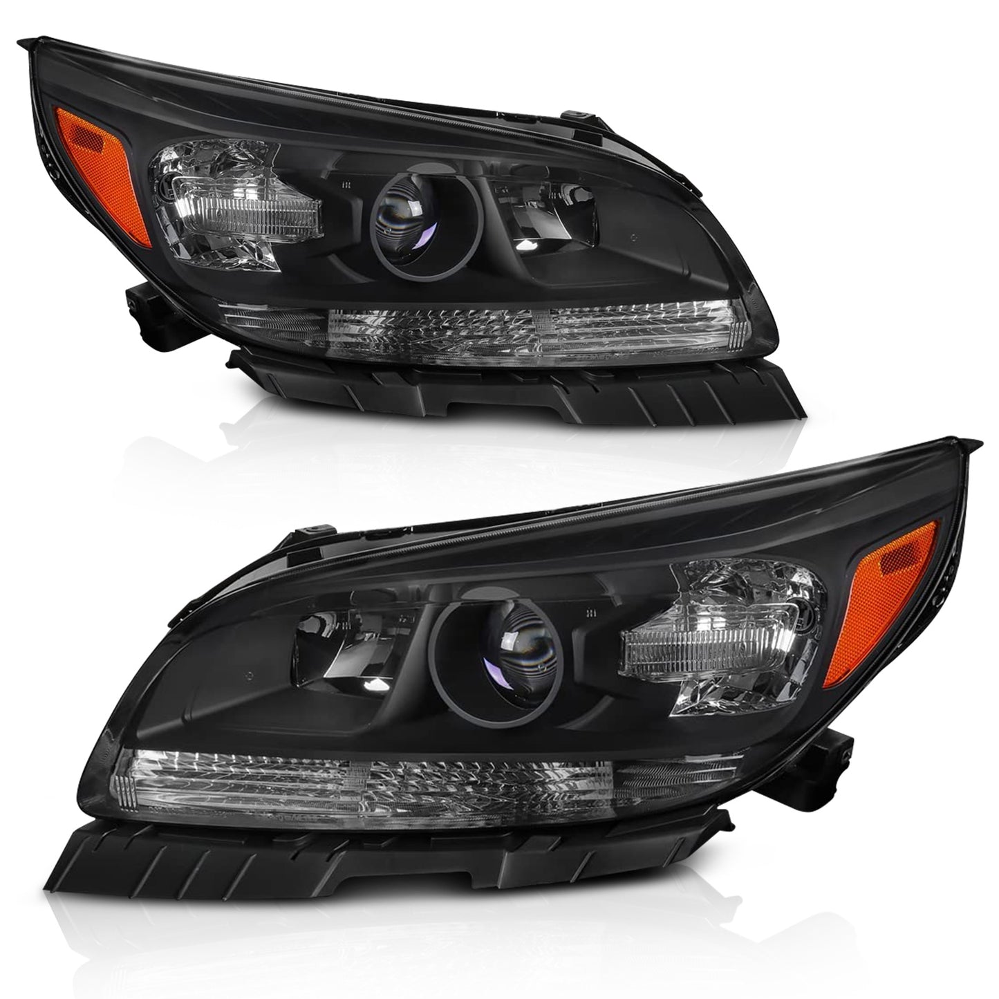 AS Headlight Assembly For 2013 2014 2015 Chevy Malibu Headlights Projector Headlamp Left+Right 13 14 15