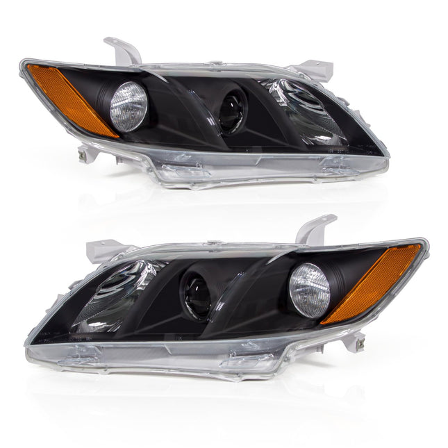 Headlight Assembly for 2007 2008 2009 Camry Black Pair