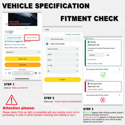 Headlight Assembly for 2004 2005 2006 2007 2008 Ford F150 / 2006-2008 Lincoln Mark LT