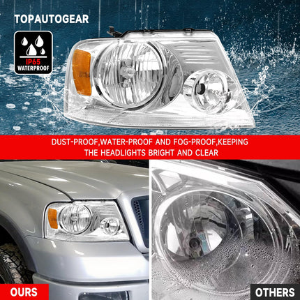 Headlight Assembly for 2004 2005 2006 2007 2008 Ford F150 / 2006-2008 Lincoln Mark LT